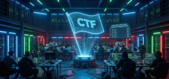 People competing in a Capture The Flag (CTF) event